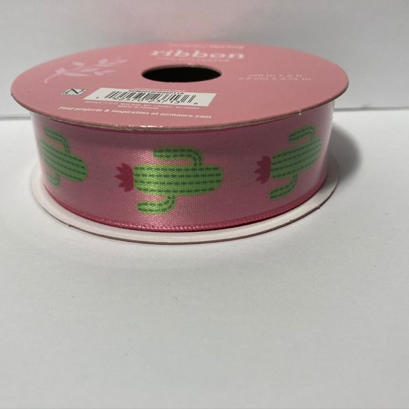 4 Pink Green Cactus Ribbon - Picture 3 of 7